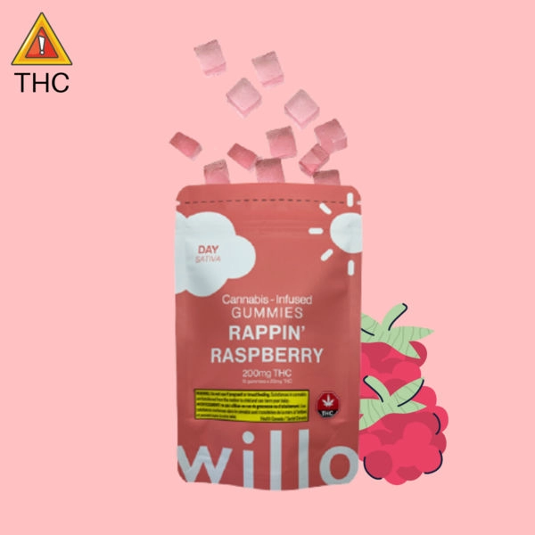 Willo - Rappin Raspberry 200mg - Chillin Cheetah - /willogummiesrappinraspberry