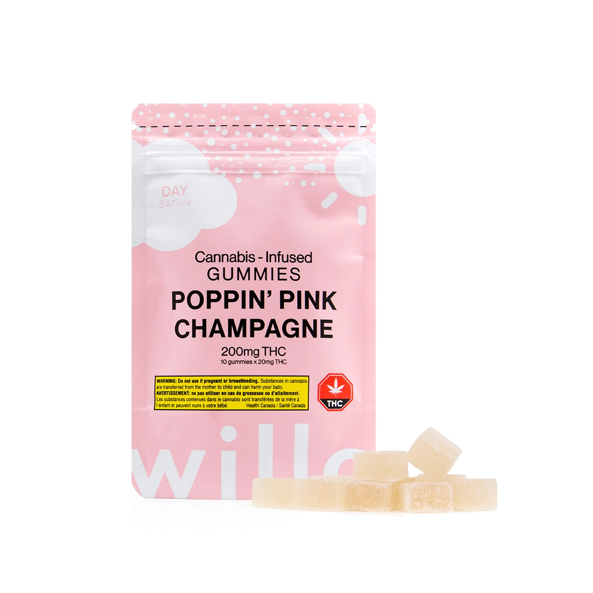Buy Willo - Poppin Pink Champagne 200mg Sativa Online