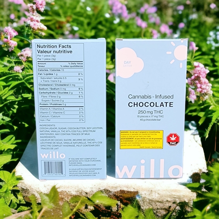 Willo - Milk Chocolate 250mg Sativa Available For Delivery - Chillin Cheetah