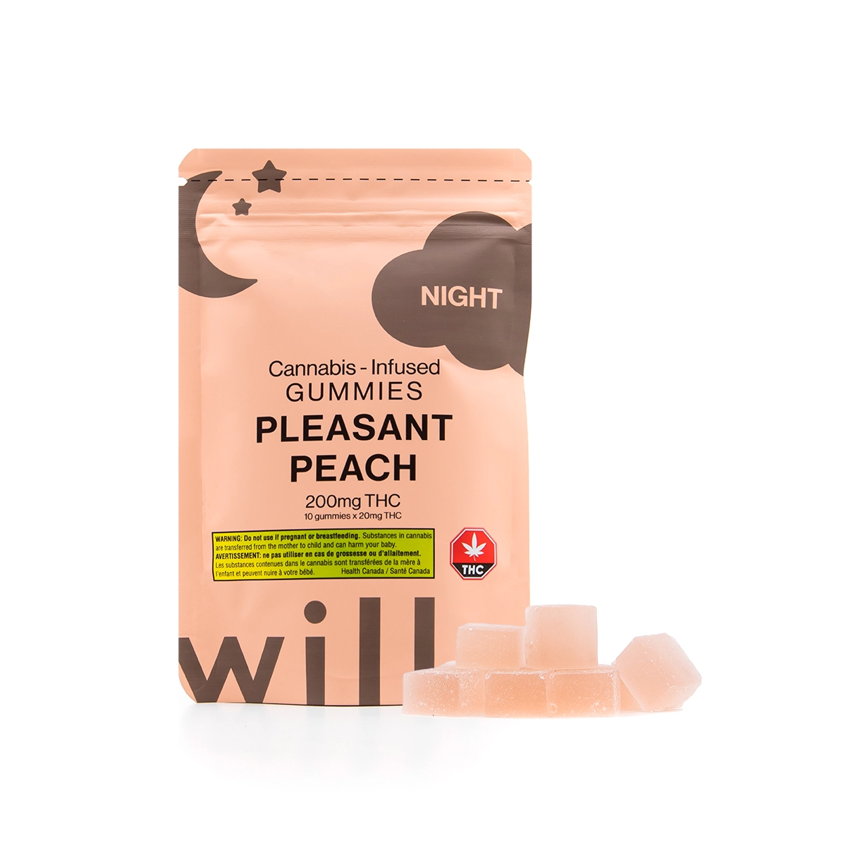 Willo - Pleasant Peach 200mg Indica Available For Delivery - Chillin Cheetah